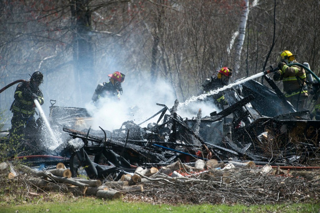 Firefighters from Fairfield, Winslow, Skowhegan, Oakland, Albion, Clinton and Waterville responded to a report of a structure fire Saturday at 73 Nyes Corner Road in Fairfield.