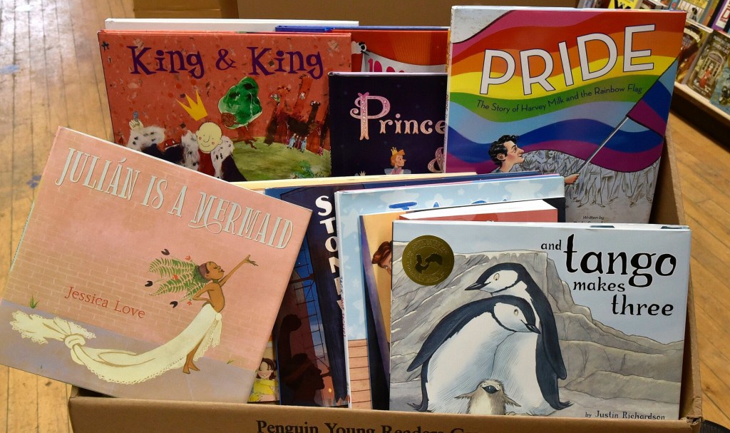 Books dealing with LGBTQ+ experiences are offered Monday at the Children's Book Cellar in Waterville, where drag queen Valerie Honeywell will read during the Waterville Pride celebration on June 1, according to owner Ellen Richmond. "I want to educate people about other lifestyles," Richmond said.