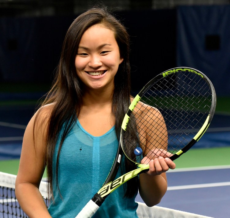 Erskine's Ellie Hodgkin is the Morning Sentinel Girls Tennis Player of the Year. 