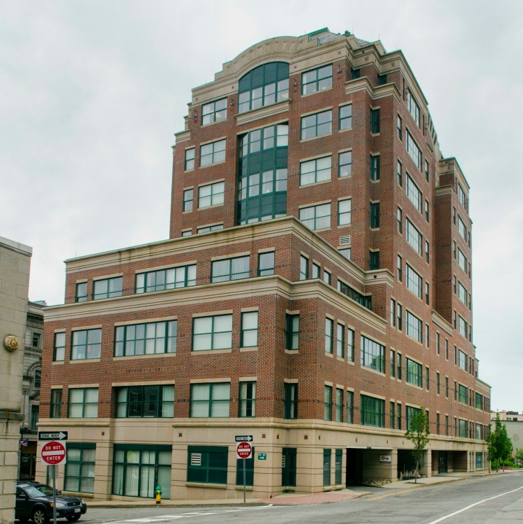 Key Plaza in downtown Augusta is seen Thursday after being evacuated because an underground transformer had failed, creating electrical problems in the building and drawing a response from the Fire Department. 