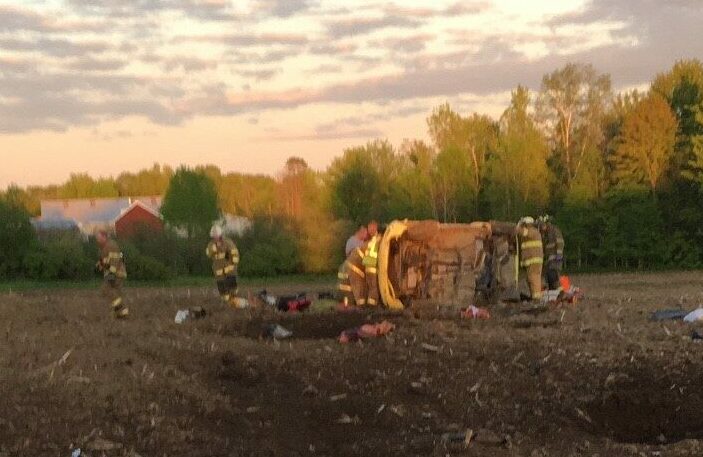 A Skowhegan woman was seriously injured in a single vehicle rollover on New Portland Road in Anson on Thursday. 
