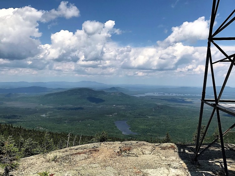 The view northward from the old fire tower atop Number Five Mountain is grand. 