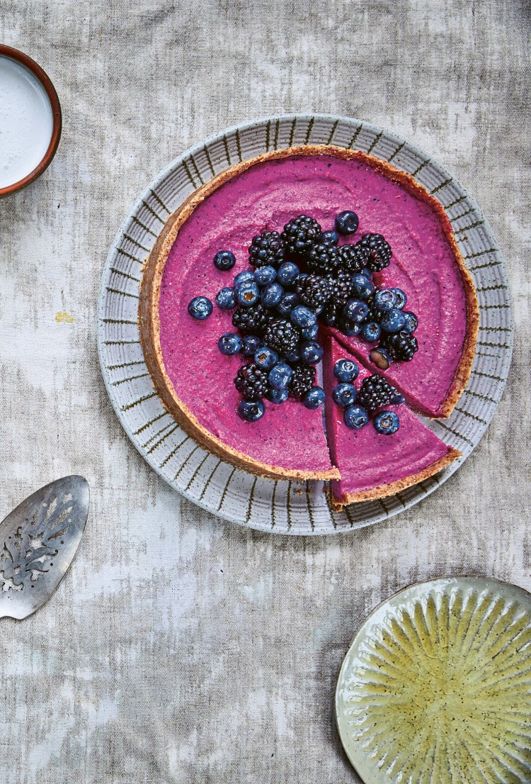 Pitaya (or Dragon Fruit) Tart from Camilla Fayed's "Farmacy Kitchen Cookbook."