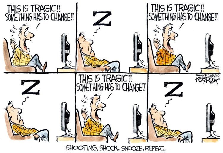 Jeff Koterba August 30, 2015
‚ÄúShooting gun violence‚Äù