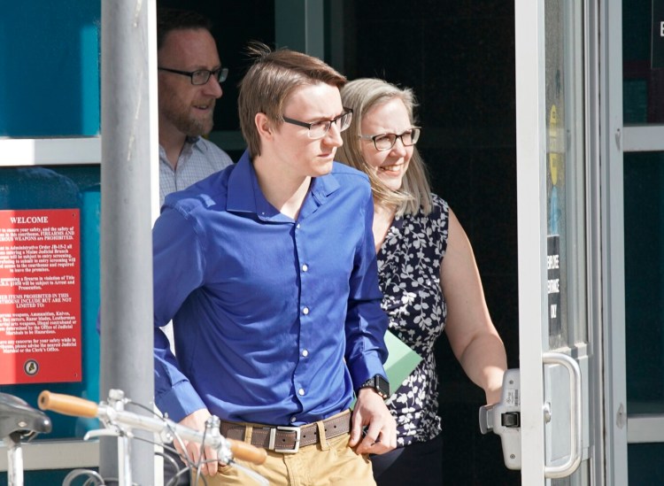 William Blanchard leaves the Cumberland County Courthouse after his arraignment Friday.