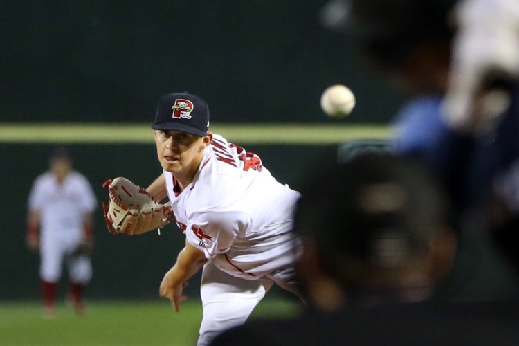 Sea Dogs starter Matthew Kent struck out a career high 11, but didn't get a decision Friday night as Trenton scored twice in the eighth for a 4-2 win.