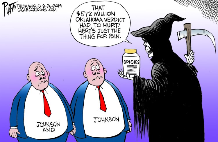 Johnson and Johnson, opioid crisis, Oklahoma verdict, OK, $572 million