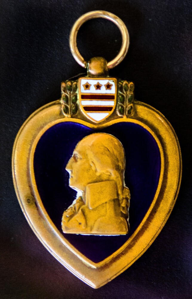 Purple Hearts Reunited presented the medal of Sgt. Erroll Wilbert Brawn to the Maine Army National Guard on Thursday at Camp Chamberlain in Augusta.