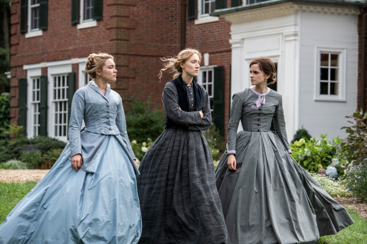Florence Pugh, Saoirse Ronan and Emma Watson in Greta Gerwig's LITTLE WOMEN.