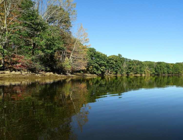 The view north of Hamilton House in South Berwick on the Salmon Falls River. 