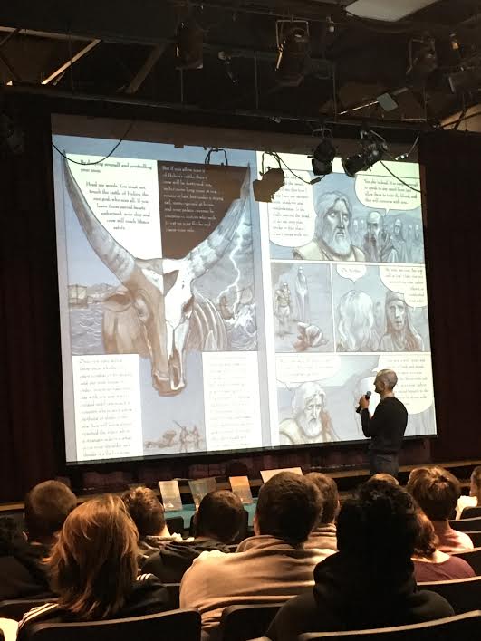 Gareth Hinds describes his favorite image from his graphic novel  "The Odyssey."