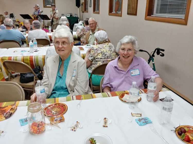 Nancy Fairfield, left, and Sharon Ann Paradis attended the SEARCH program's annual dinner  to recognize volunteers and to provide an evening out for isolated seniors.