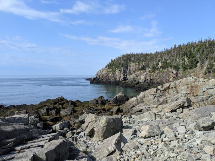 On the Coastal Trail, you'll pass the aptly named High Ledge.