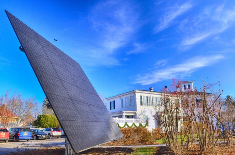 Solar panels will help power the Blaine House in Augusta. 