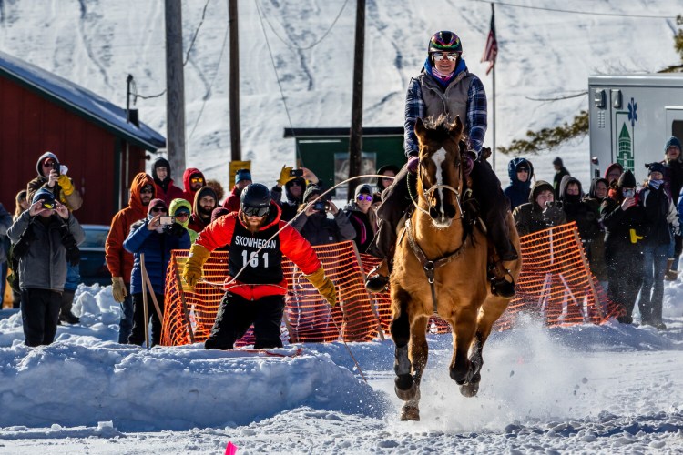 The 10-day Somerset SnowFest kicks off Friday, with one of the more popular events being Skijor Skowhegan, scheduled for Saturday, Feb. 25, at the Skowhegan State Fairgrounds. Skijoring features a rider on horse pulling a skier or snowboarder.