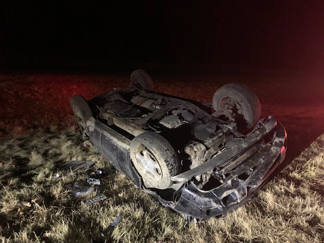 The driver of a car in Yarmouth was seriously injured in a rollover crash Friday.