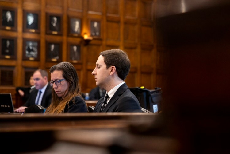 Mark Cardilli Jr. sits in court Thursday as his attorney Matt Nichols questions one of the defense’s witnesses in Cardilli's murder trial.