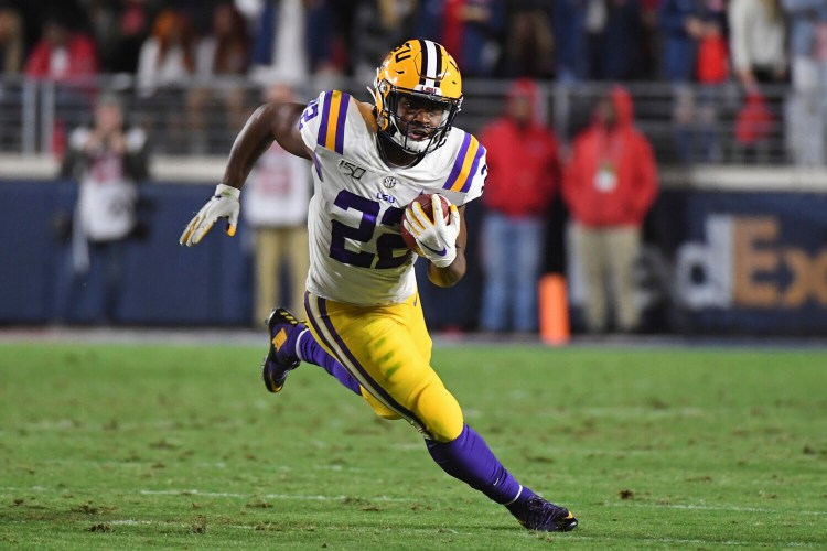 LSU running back Clyde Edwards-Helaire might not be able to play for the Tigers on Saturday as he continues to nurse a hamstring injury.
