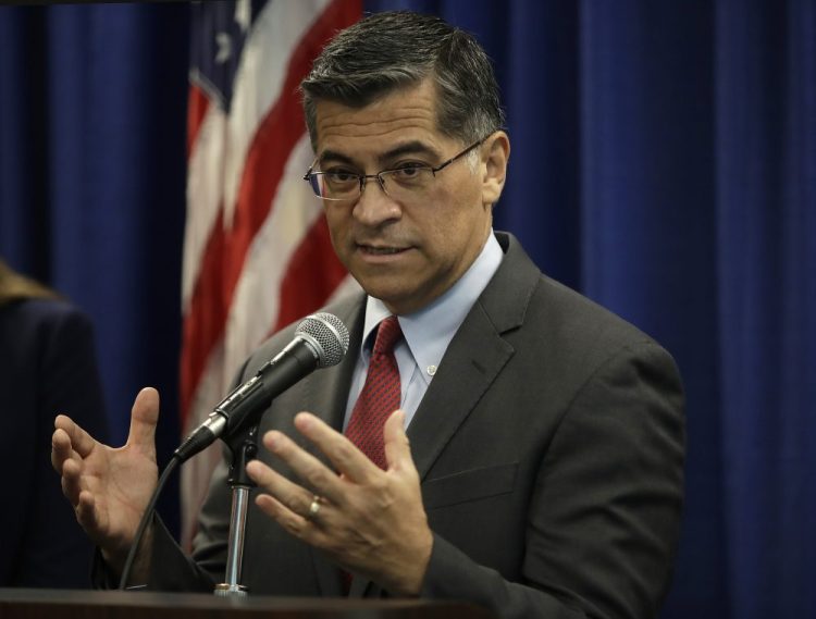 California Attorney General Xavier Becerra speaks at a media conference Nov. 6 in San Francisco.