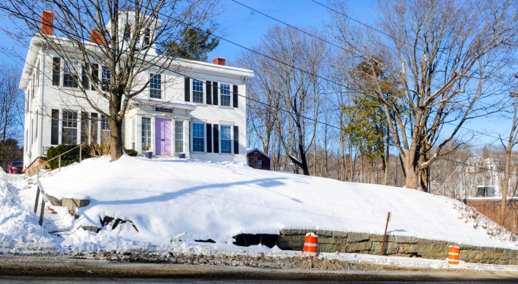 This photo, taken Tuesday, shows the retaining wall on Brunswick Avenue in Gardiner.