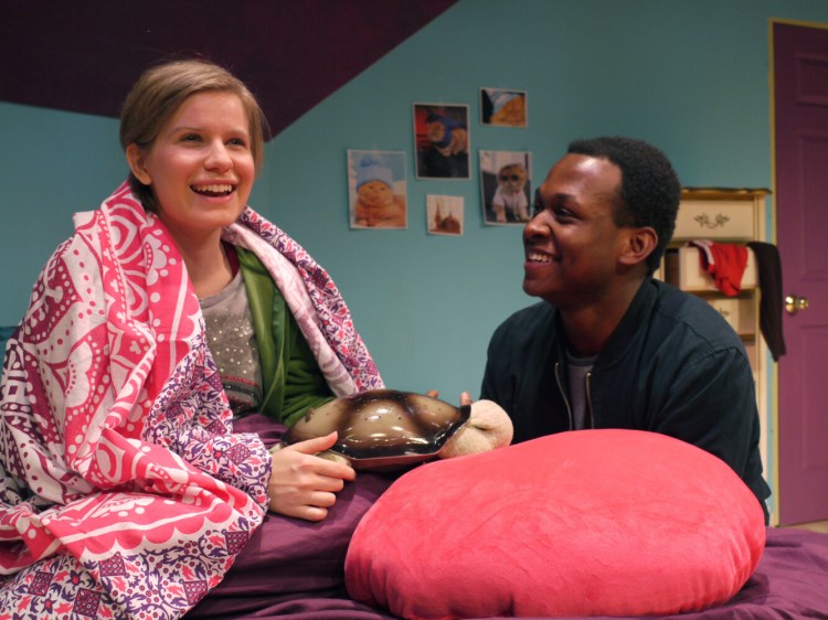 Emma Wisniewski as Caroline and London Carlisle as Anthony in "I & You."
