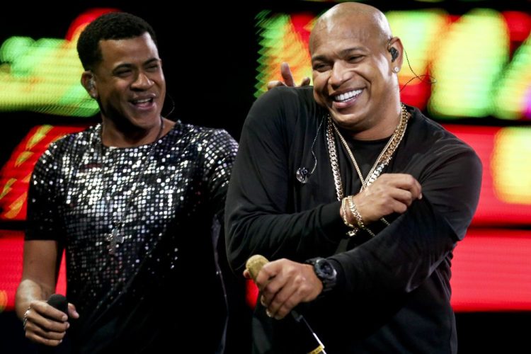 Randy Malcom Martinez and Alexander Delgado of the Cuban duo "Gente de Zona" perform during the Vina del Mar International Song Festival at the Quinta Vergara coliseum in Vina del Mar, Chile in 2018. 