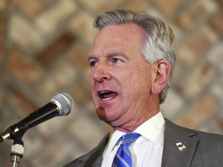 Alabama U.S. Senate candidate Tommy Tuberville speaks to his supporters at Auburn Oaks Farm in Notasulga, Ala., in March. Tuberville won the Republican primary runoff on Tuesday.