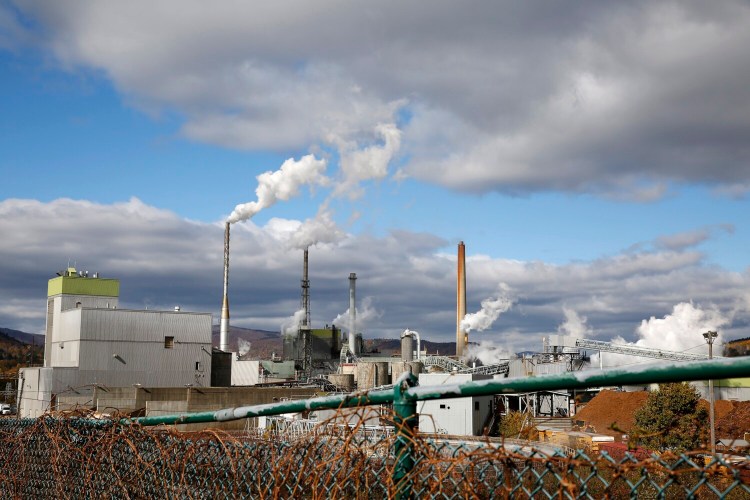 The Rumford paper mill dominates the horizon in the small Oxford County town. 