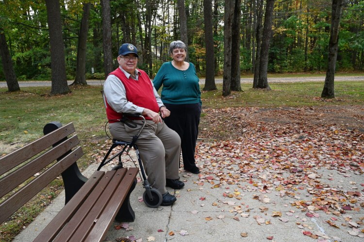 SOUTH PORTLAND, ME - OCTOBER 4: Veteran Ron Menard and his wife, Mary Menard Tuesday, October 6, 2020. (Staff Photo by Shawn Patrick Ouellette/Staff Photographer)