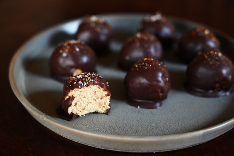 BRUNSWICK, ME - OCTOBER 9: Christine Burns Rudalevige's Chili Crisp Buckeye Balls Friday, October , 2020. (Staff Photo by Shawn Patrick Ouellette/Staff Photographer)