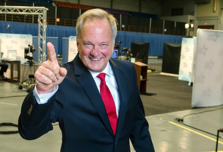 Independent U.S. Senate candidate Max Linn poses for a photo Oct. 16 before a debate in the Poulin Auditorium of the Augusta Civic Center.