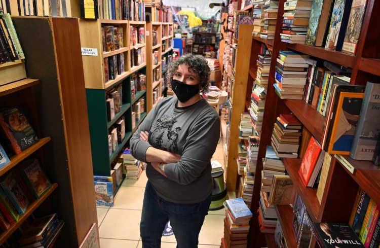 Michelle Souliere, owner of The Green Hand Bookshop in Portland, applied for an economic recovery grant from the state but was denied. Her business is struggling, and she doesn't understand what went wrong with her application.