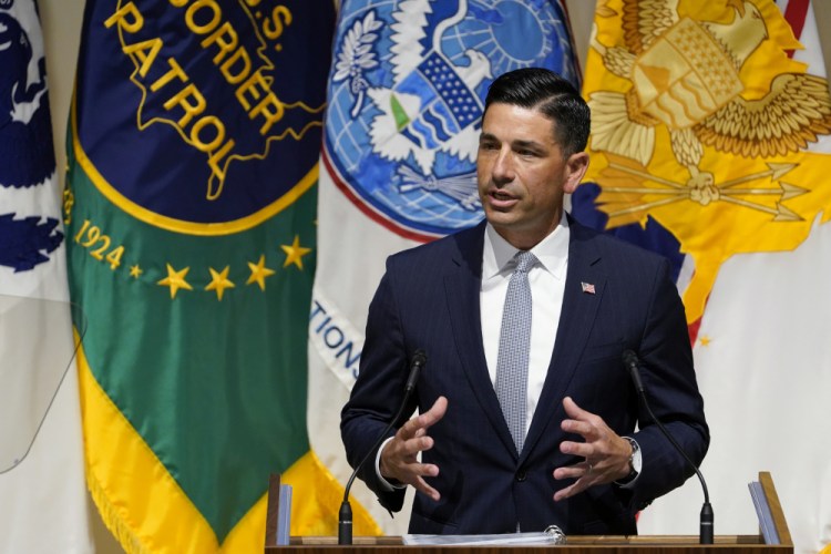 Acting Homeland Security Secretary Chad Wolf, shown in September 2020, is resigning. 