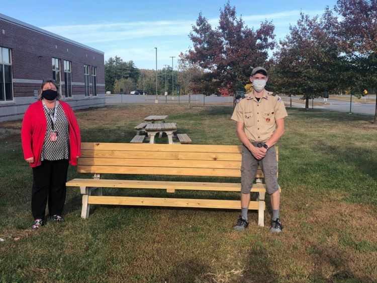Cony Middle and High School Principal Kim Silsby, left, and Stephen Labbe.