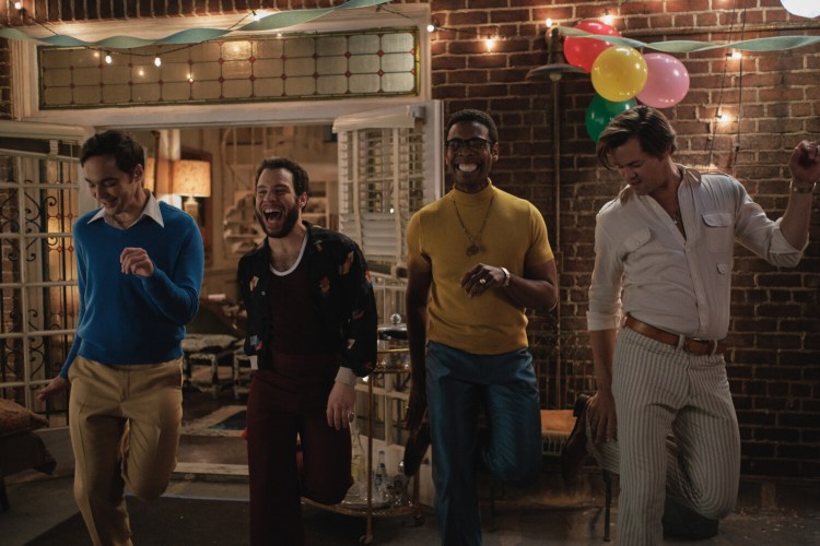 THE BOYS IN THE BAND (2020)
Jim Parsons as Michael, Robin De Jesus as Emory, Michael Benjamin Washington as Bernard and Andrew Rannells as Larry.
Cr. Scott Everett White/NETFLIX ©2020