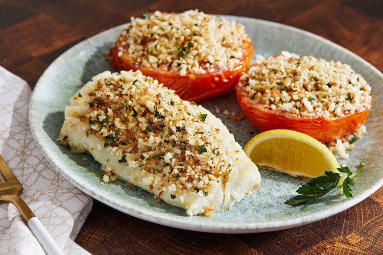 Cod and Tomato Oreganata. MUST CREDIT: Photo by Tom McCorkle for The Washington Post.