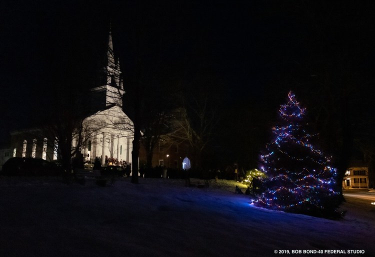 As part of Wiscasset Holiday Marketfest, the community is invited to sing carols on the Wiscasset Common, masked and distanced, for the lighting of the town’s Christmas tree at 4 p.m. Saturday, Dec. 5. 