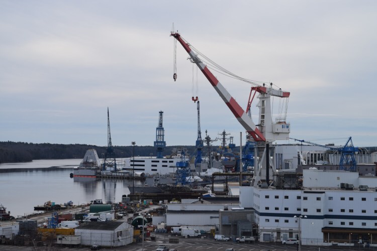 The national defense bill working its way through Congress includes authorization for two DDG 51 Arleigh Burke-class destroyers, the only vessel that Bath Iron Works builds.