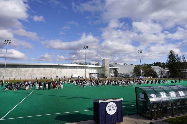 New Hampshire lawmakers meet for an outdoor session on Wednesday at the University of New Hampshire in Durham,  The 400-member House and 24-member Senate were sworn in, chose leaders and elect ed constitutional officers.