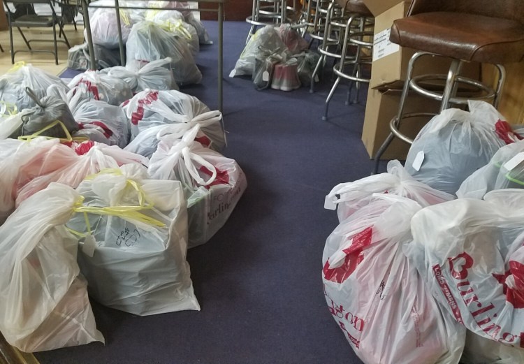 The American Legion Tardiff-Belanger Post 39, Madison, recently gave boots and coats to RSU 74 and SAD 59 for 38 students in need.