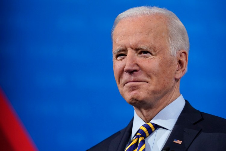 President Biden answers questions during a televised town hall event at Pabst Theater on Tuesday in Milwaukee. 