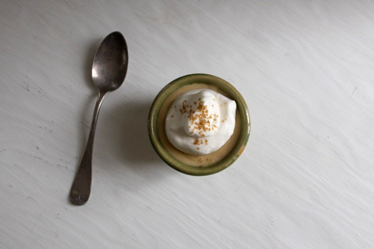 BRUNSWICK, ME - MARCH 11: Butterscotch pudding on Thursday, March 11, 2021. (Staff photo by Brianna Soukup/Staff Photographer)