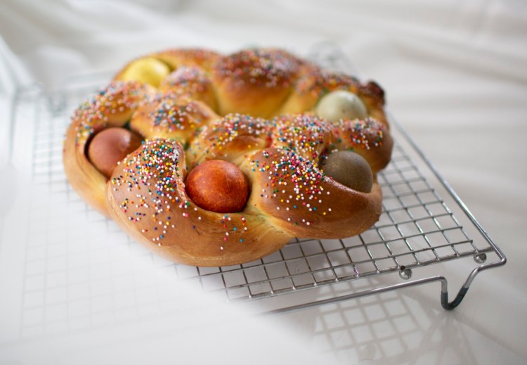 BRUNSWICK, ME - MARCH 18: Christine Burns Rudalevige makes Nan's Easter Egg Bread. (Staff photo by Derek Davis/Staff Photographer)