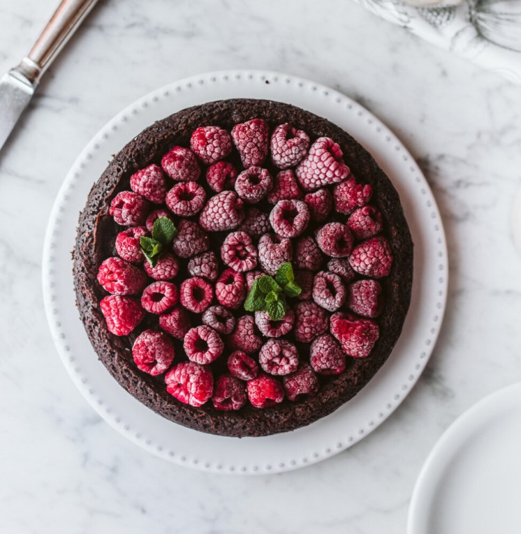 Vegan Fudgy Flourless Chocolate Cake from "Beyond Chopped Liver."