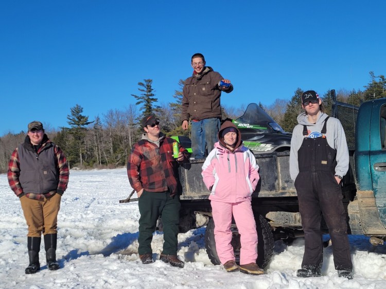 MeANS members from left are Bryce Stevens, Cedric Bouchard, Egide Dostie and Hope Haskell, with Jakob Harris, advisor.