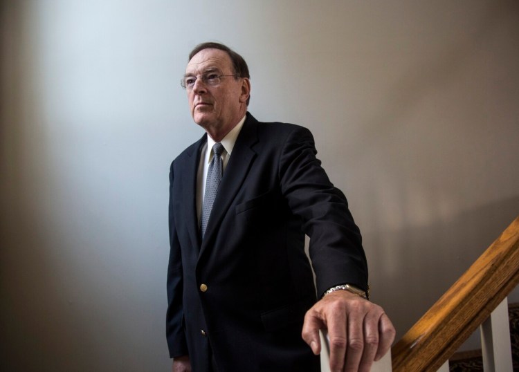 FALMOUTH, ME - MARCH 17: Former U.S. attorney Thomas Delahanty II at his home in Falmouth. Delahanty lost his job as U.S. attorney for Maine when President Trump asked all 46 remaining Obama U.S. attorneys to resign. (Staff photo by Derek Davis/Staff Photographer)