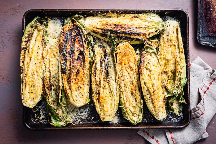 Romaine Caesar Gratin. MUST CREDIT: Photo for The Washington Post by Scott Suchman