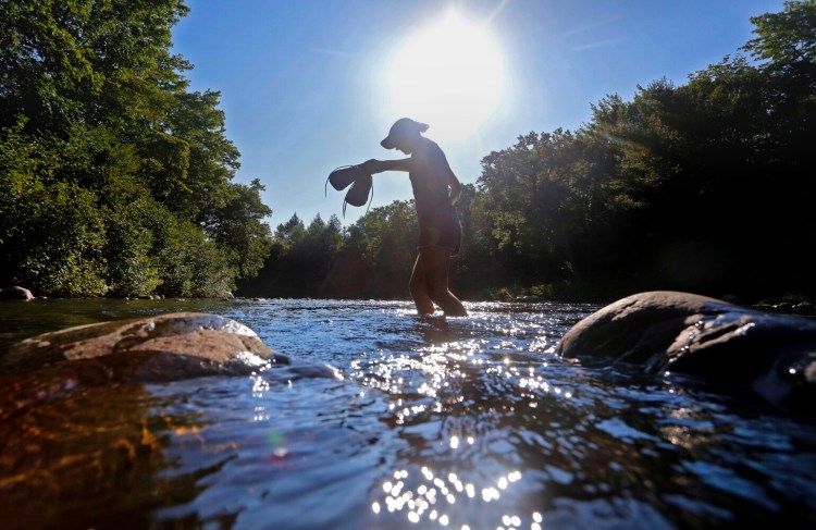 The stream crossing near Gulf Hagas, a registered national landmark along the Appalachian Trail corridor, is necessary to access the popular gorge.