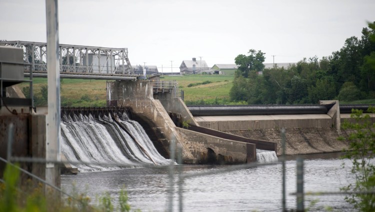 The Shawmut Dam on the Kennebec River.