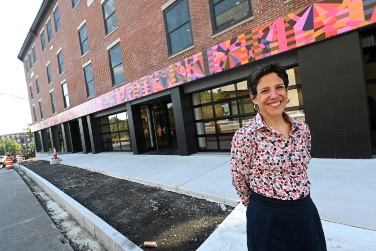 15591# 01art WATERVILLE, MAINE SEPTEMBER 16, 2021  Jacqueline (cq) Terrassa (cq) director of the museum at Colby College, is shown at the collegeÕs new Arts Collaborative building at 18 Main St. downtown Waterville, Maine Thursday September 16, 2021. (Rich Abrahamson/Morning Sentinel)